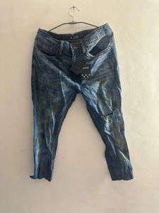 Ajio Ankle Length Slimfit Men's Jeans