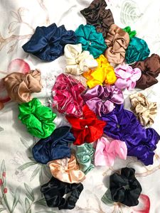 Satin Scrunchies - Assorted Colors