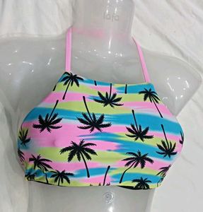 ⭐ Tropical Palm Tree Bikini Top