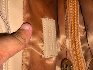 Esbeda Elegant Beige Striped Shoulder Bag