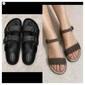 (Bata-westside)combo of 2 Sandals and slides