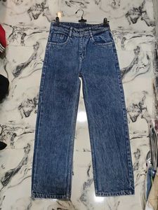 Trendy Acid Wash Wide Leg Jeans