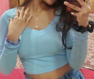 Blue Crop Top
