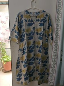 Floral Print Cotton Kurta Set