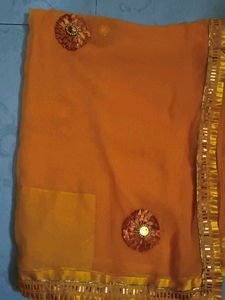Orange Embellished Dupatta