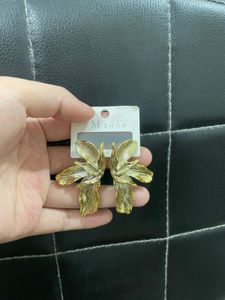 Unique Gold Floral Statement Earrings