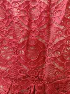 Elegant Red Lace Fit &amp; Flare Dress
