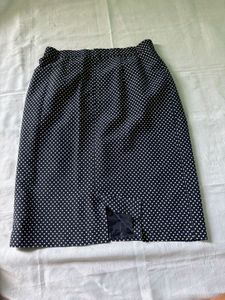 Classic Navy Polka Dot Skirt