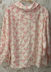 Vero Moda Pink Flamingo Print Button-Up Shirt