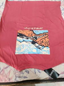 Shein Coral Graphic T-Shirt