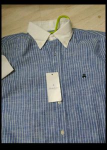 NEW BROOKS BROTHERS CONTRAST COLLOR LINEN Shirt