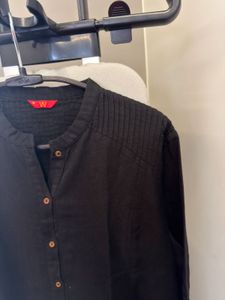 cotton Black Kurta