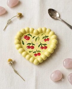 Cute Cherry Heart Trinket Dish