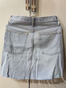 Light Wash Denim Mini Skirt