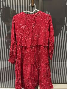 Bohemian Red Tiered Kurta