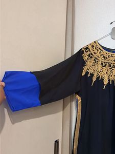 Royal Blue &amp; Black Embroidered Kurti
