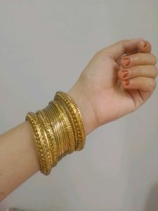 Set of Elegant Gold Bangles