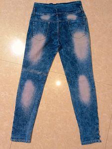 Stylish Blue Faded Denim For Women