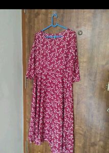 Charming Floral Print Midi Dress