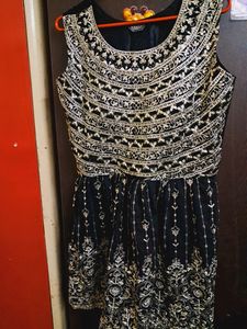 NEW ELEGANT PARTYWEAR Black Sharara Set