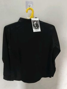 Elegant Black Button-Down Top