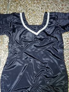 black heavy silk salwar kameez set