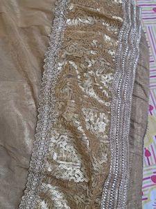 Gold Embellished Skirt With Dupatta