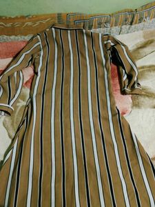 Striped Midi Shirt Dress