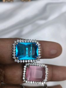 American Diamond Silver Ring