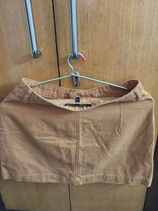 Button-Up A-Line Mini Skirt