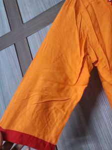 Orange Kurti with salwar