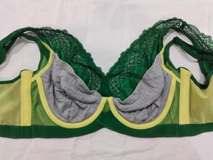 Elegant Green Lace Bra