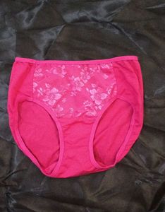 Pink Floral Lace Briefs Combo