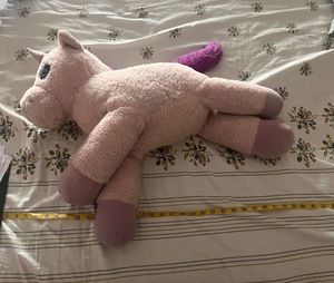 Large Unicorn Soft Toy Pillow Size Pink Lavender