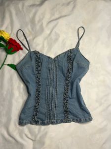 Denim Cami Top🩵