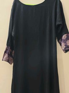 Stylish Black Kurta with Mirror Work