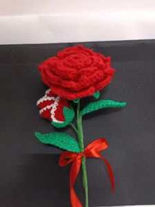 Crochet Single Rose Flower