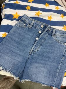 Blue Denim Cut-Off Shorts