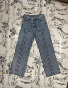 ‘’Aesthetic’’ Skeleton Print Jeans
