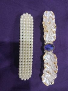 Elegant Pearl and Gem Hair Clips Set 😍