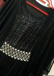 Elegant Black Abaya Gown