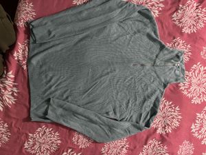Stylish Grey Zipper Sweater