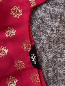 Vibrant Pink Blouse with Gold Print