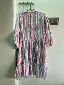 Striped Tiered Mini Dress