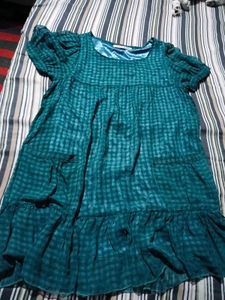 Charming Teal Gingham Mini Dress