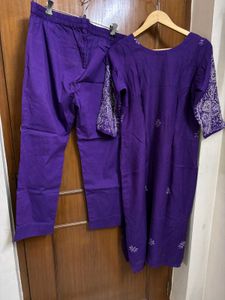 Purple Kurta Set with Dupatta