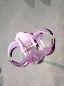 Purple Flower Hair Claw Clip
