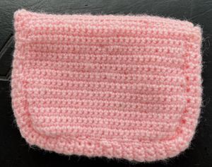 Cute Pink Crochet Coin Pouch