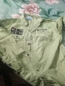 Vintage Style Light Green Shirt