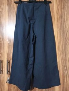 Navy Wide-Leg Palazzo Pants